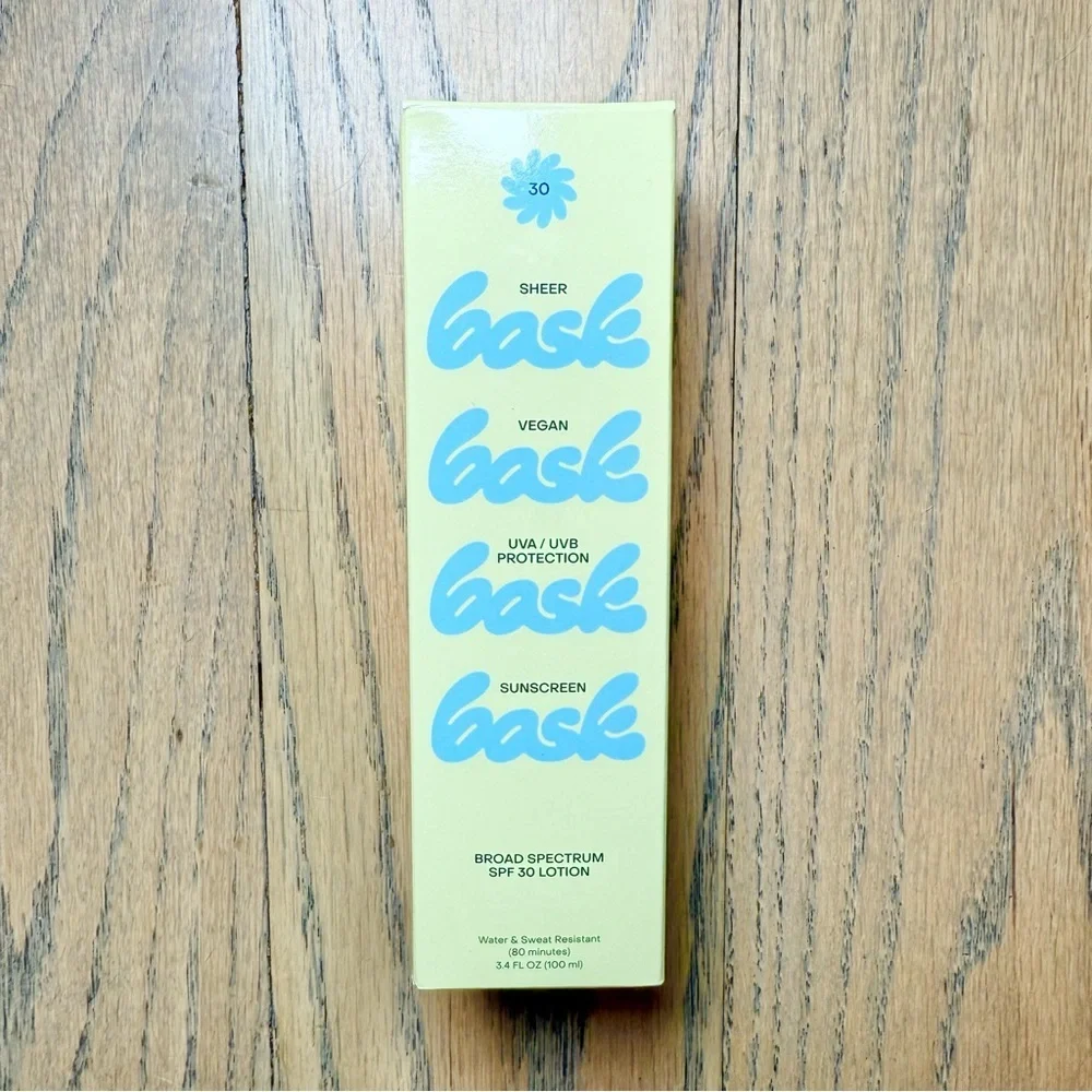 Bask Sheer Moisturizing Sunscreen Broad Spectrum SPF 30 Lotion New Never Opened